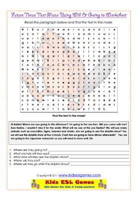 text maze worksheets